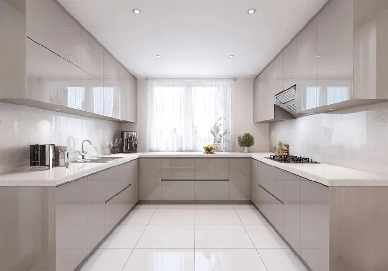 U-shaped three-wall kitchen cabinet layout — TD Furniture Malaysia