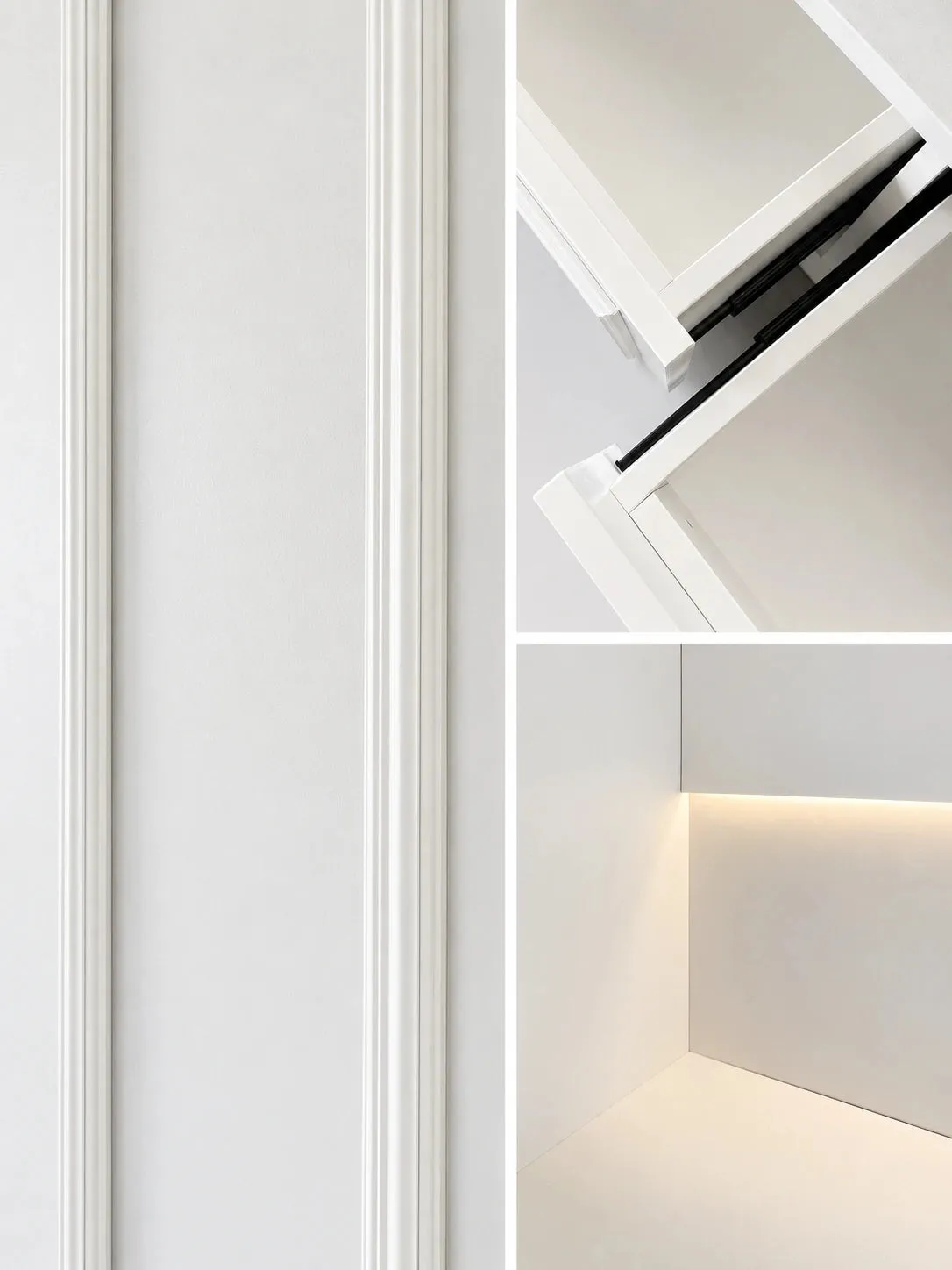 Virex hall cabinet soft-close hinge detail — TD Furniture Malaysia