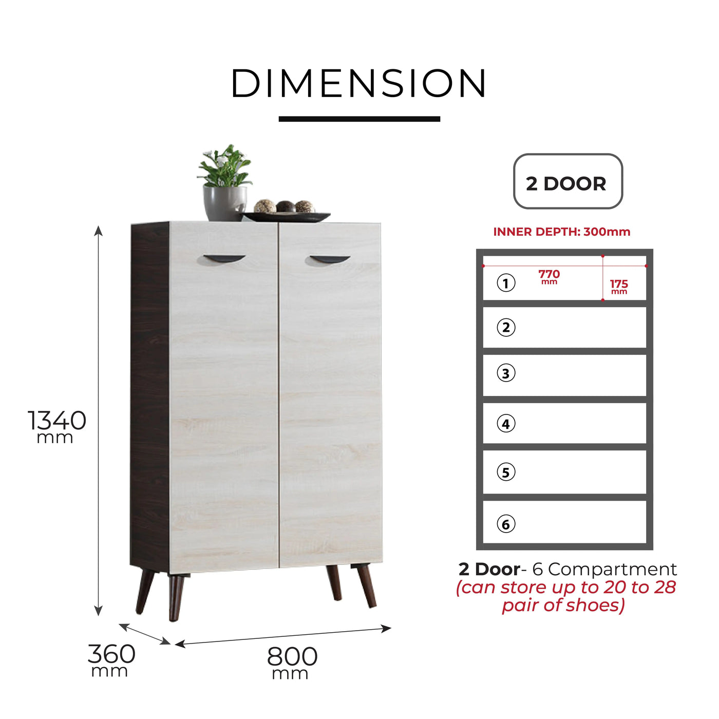 HAZEL Shoes Cabinet Td Furniture