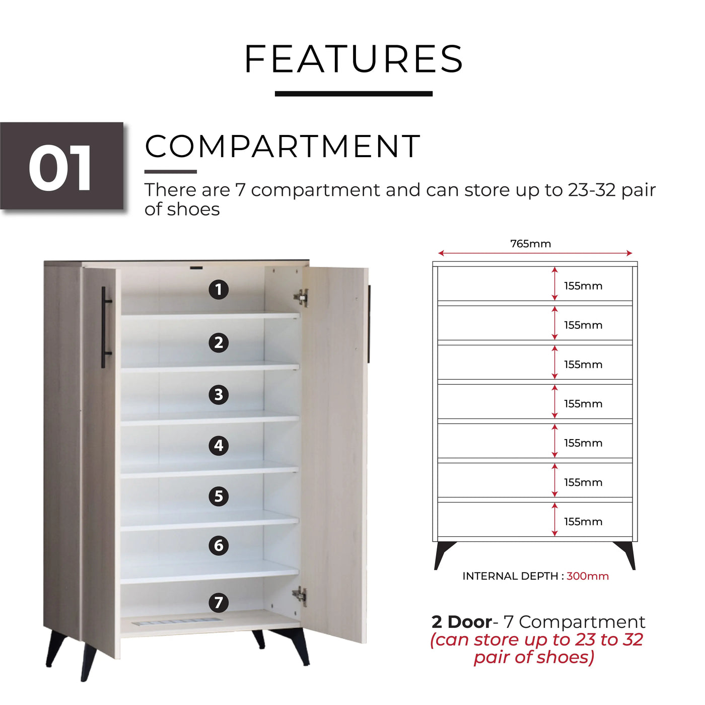 NIKO Shoes Cabinet Td Furniture