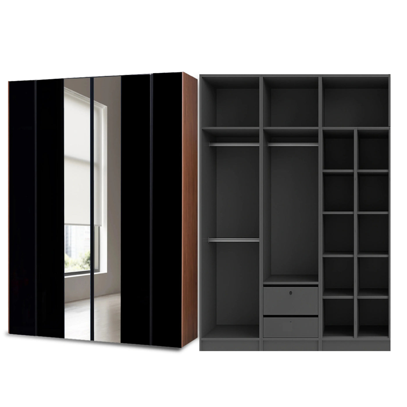 GLASSY Wardrobe Td Furniture