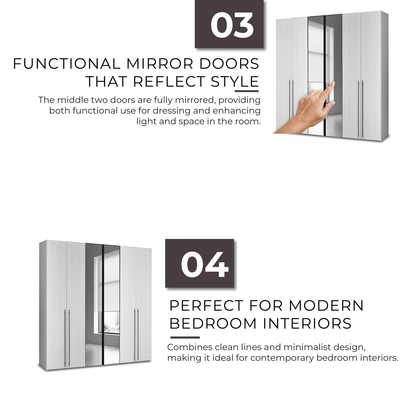 GLASSY Wardrobe Td Furniture