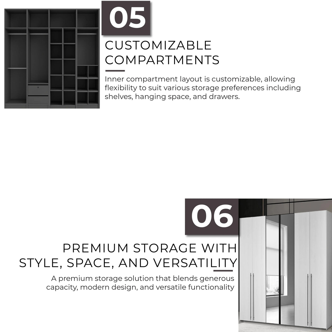 GLASSY Wardrobe Td Furniture