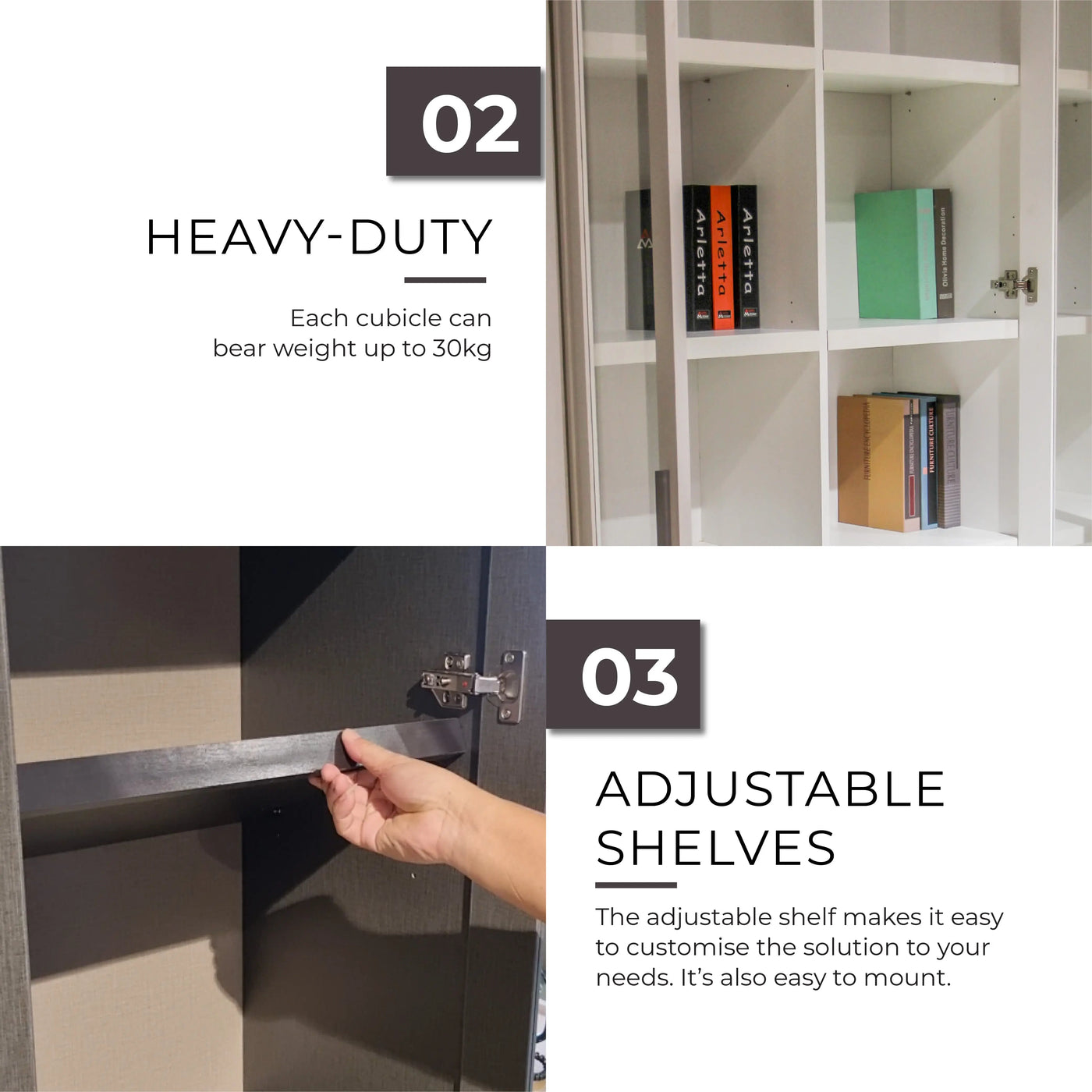 HUGO 3 DOOR   Book Cabinet / Open Door Td Furniture
