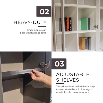 HUGO 3 DOOR   Book Cabinet / Open Door Td Furniture
