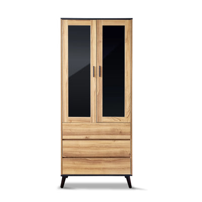 SURI Open Shelf Book Case / Glass Door Cabinet Td Furniture