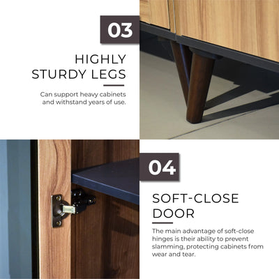 SURI Open Shelf Book Case / Glass Door Cabinet Td Furniture
