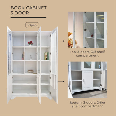 CHESTER 3 DOOR Book Cabinet Td Furniture