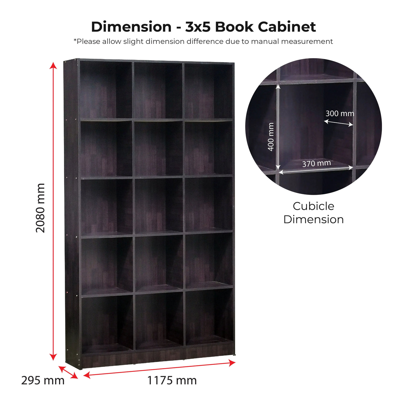 CUBICLE Brown File Cabinet / Open Book Shelf Td Furniture
