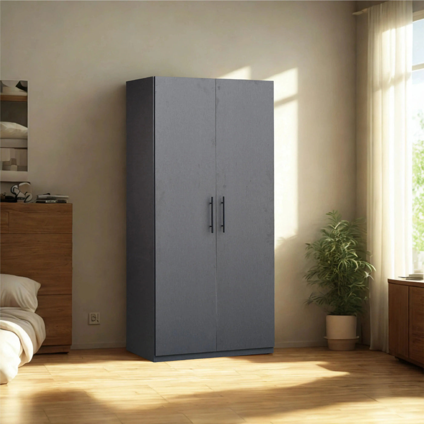 hanging rod section with top storage space for blankets and essentials