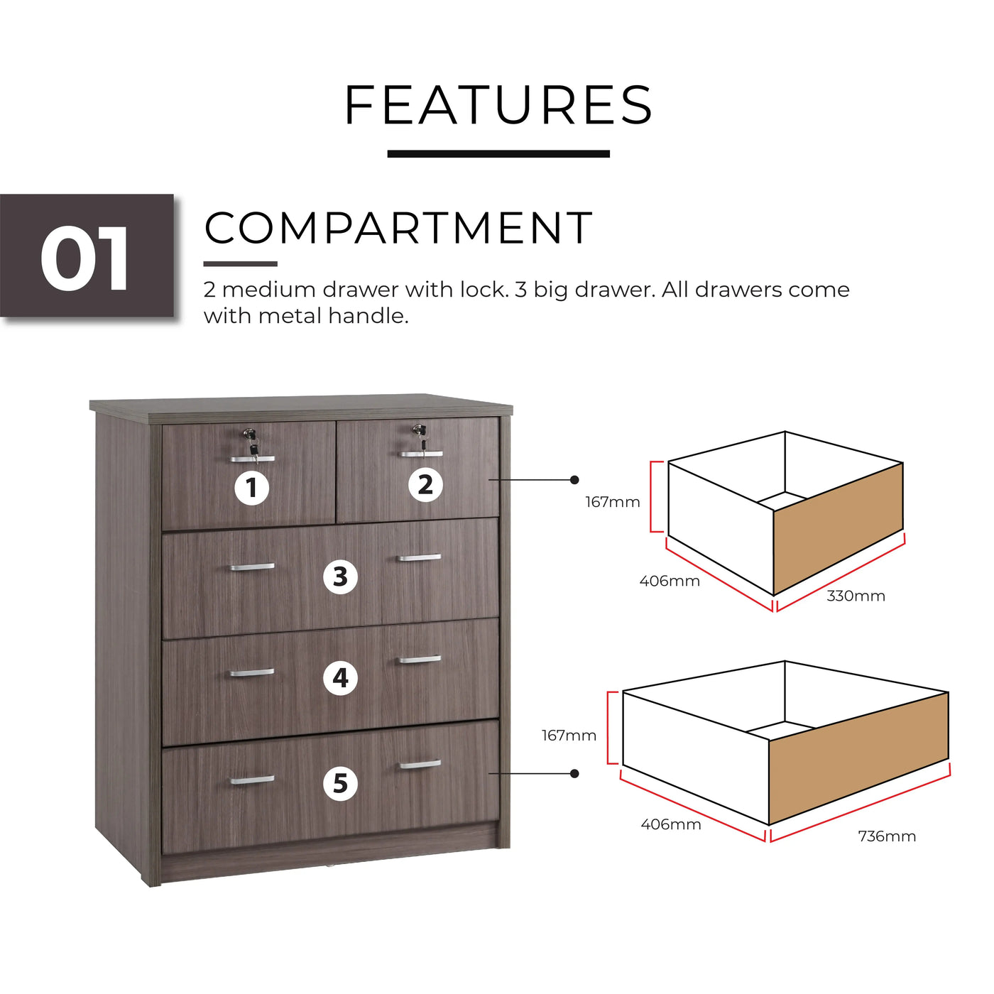 BRONX Chest of Drawer Td Furniture