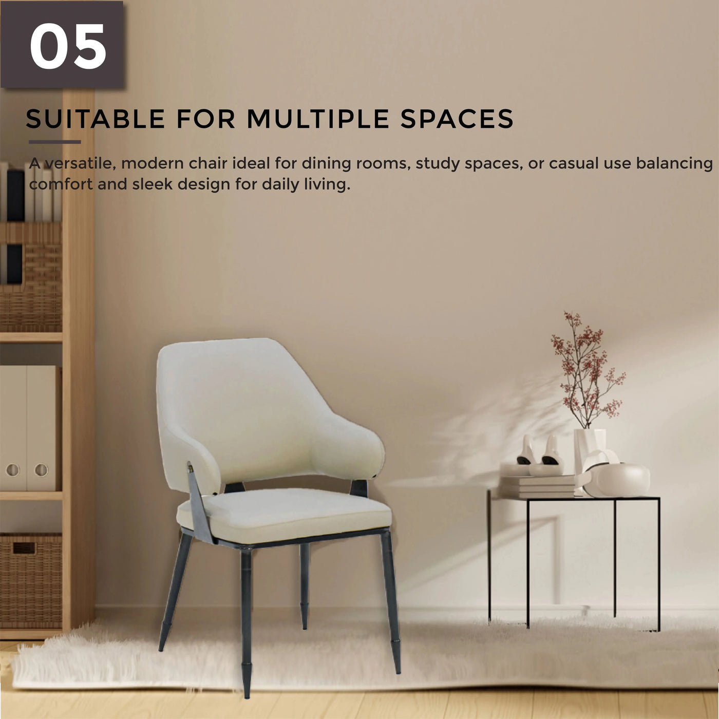 DELUNA Dining Chair Light Grey Td Furniture