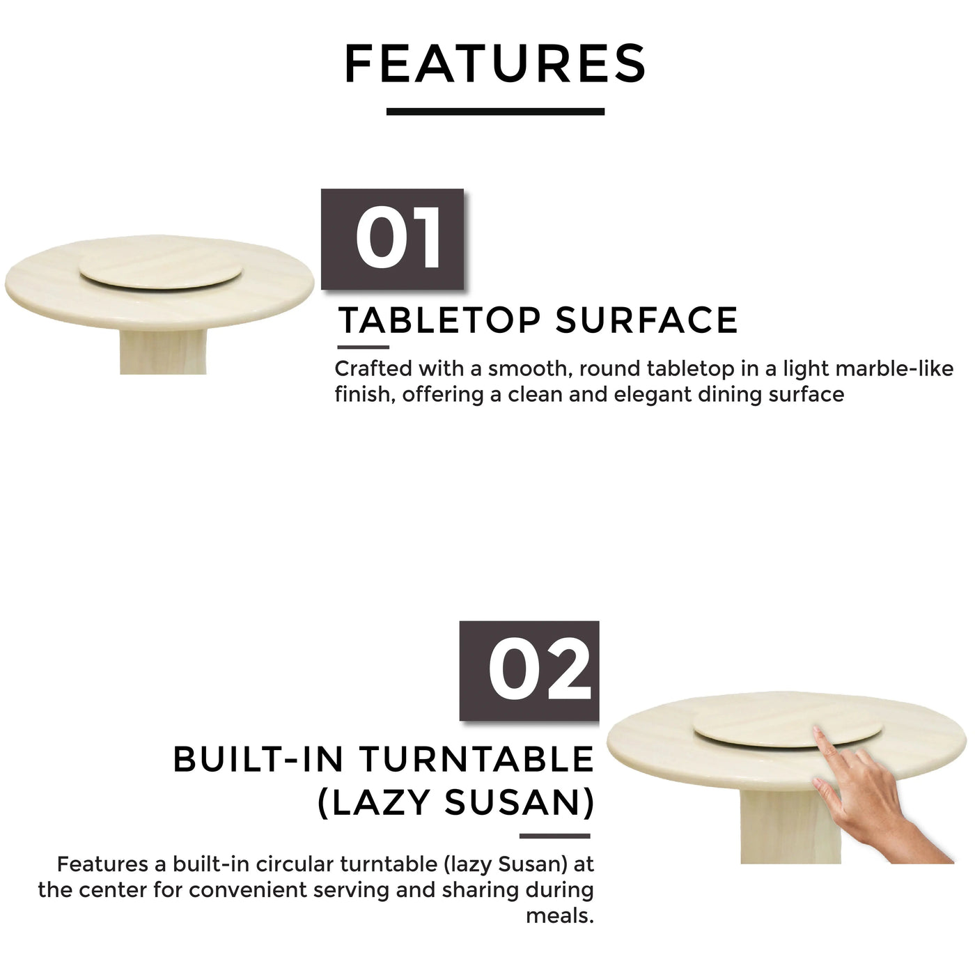 AUREN Marble Dining Table - Td Furniture