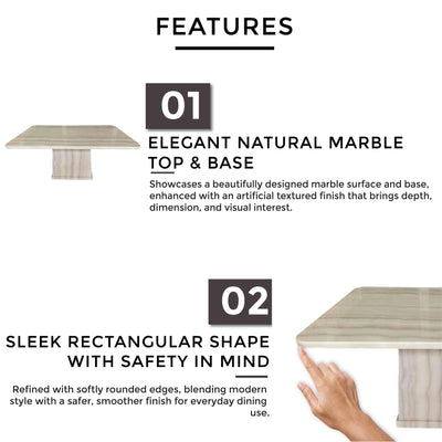 BRINEA Marble Dining Table Td Furniture