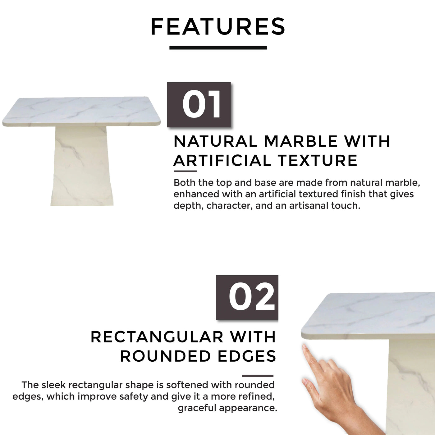 AYLA Marble Dining Table - Td Furniture