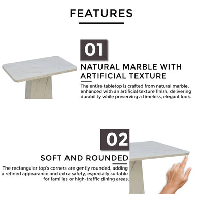 CEREL NATURAL MARBLE  Table Td Furniture