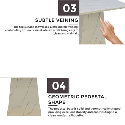 CEREL NATURAL MARBLE  Table Td Furniture