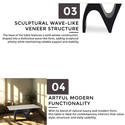 FLOWER Marble Dining Table centerpiece - Luxury jade stone dining table with sculptural base, blending artistry and everyday practicality - TD Furniture