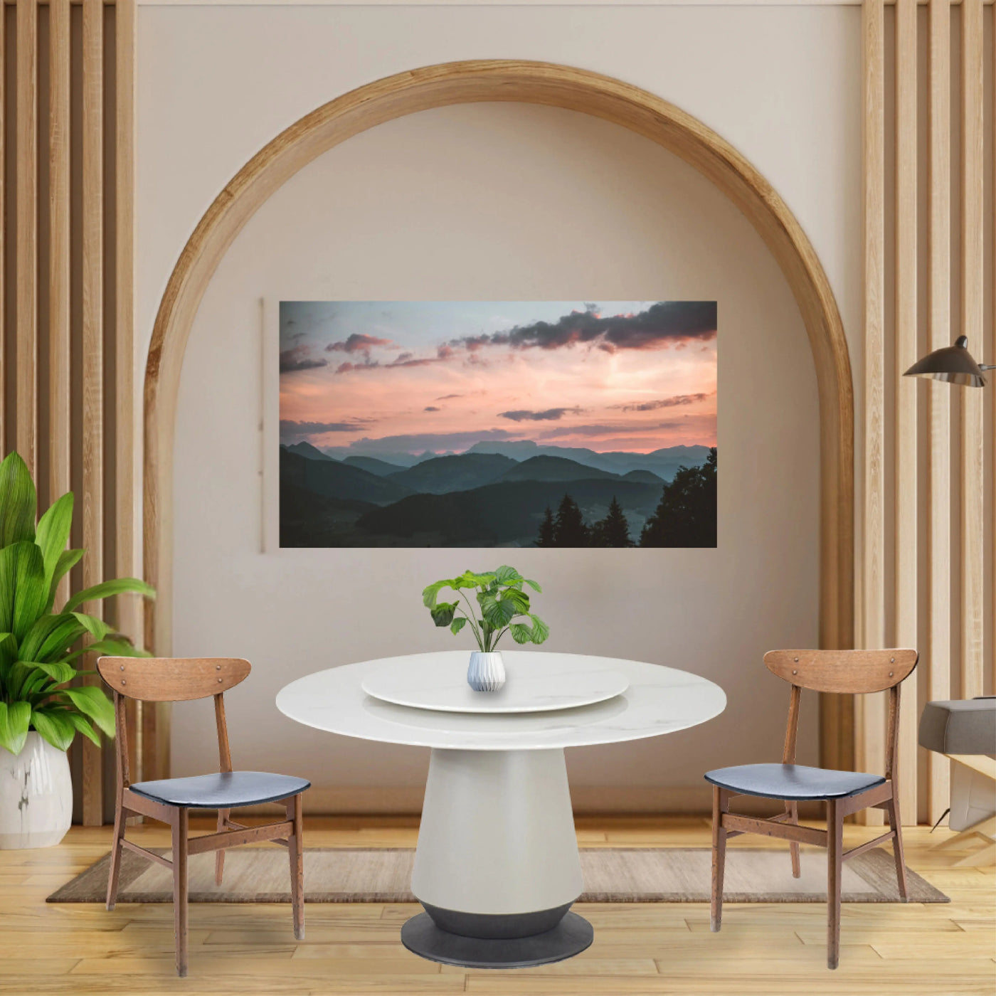 JENOIRE Marble Dining Table with luxury crystal stone surface in modern dining room interior - TD Furniture