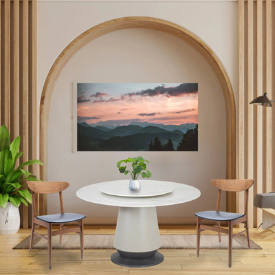 JENOIRE Marble Dining Table with luxury crystal stone surface in modern dining room interior - TD Furniture