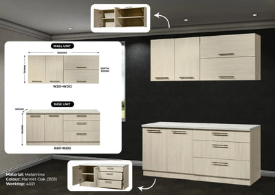 YATHRA Melamine Modular Kitchen Td Furniture