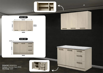 KATIE Melamine Modular Kitchen Td Furniture