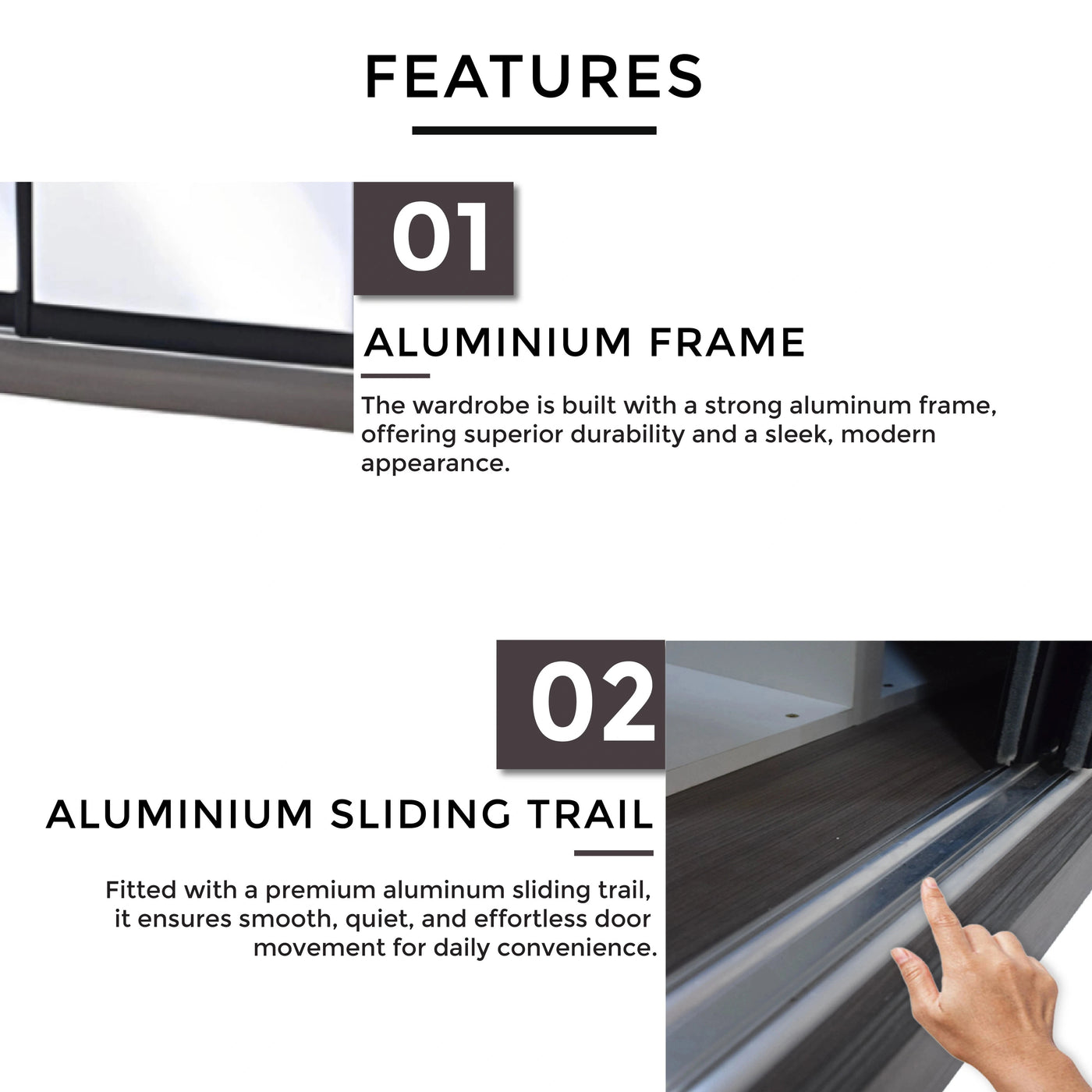 MADDY 2 Sliding Door Wardrobe Td Furniture