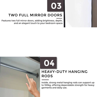 MADDY 2 Sliding Door Wardrobe Td Furniture