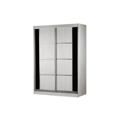 Sliding wardrobe with glass doors on a white background