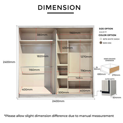 NISA 2 Sliding Door Wardrobe Td Furniture