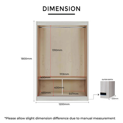 ORLIN 2 Sliding Door Wardrobe Td Furniture
