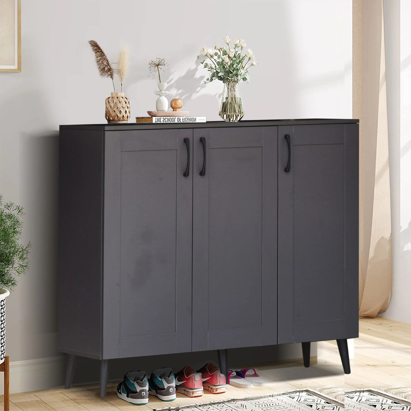 BONIE Shoes Cabinet WHITE/GREY Td Furniture