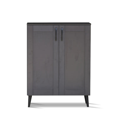 TOFFO  Shoe Cabinet WHITE/GREY Td Furniture