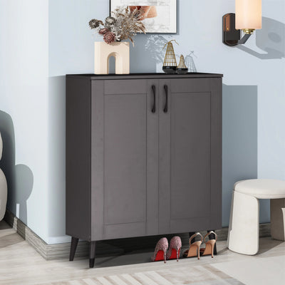 TOFFO  Shoe Cabinet WHITE/GREY Td Furniture