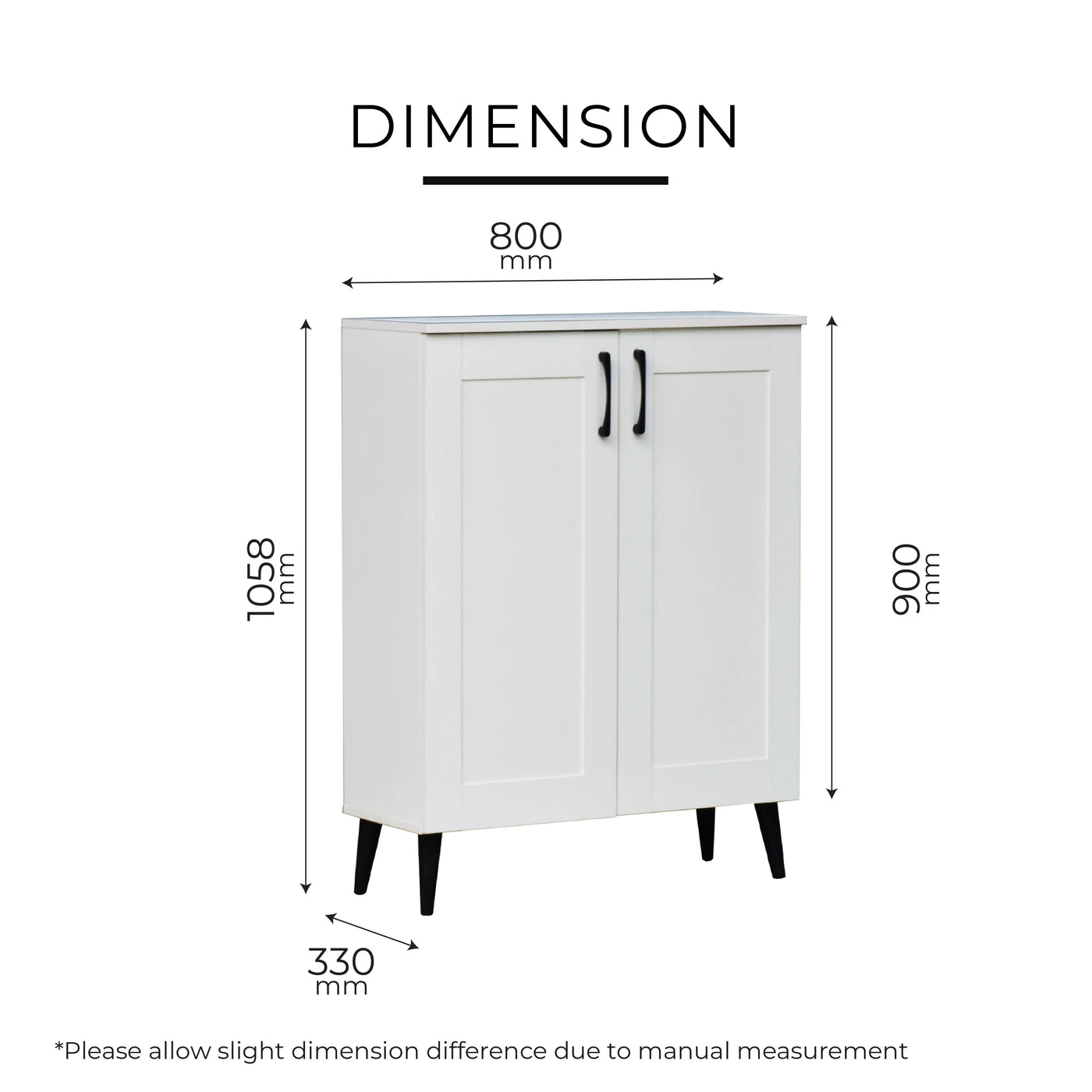 TOFFO  Shoe Cabinet WHITE/GREY Td Furniture