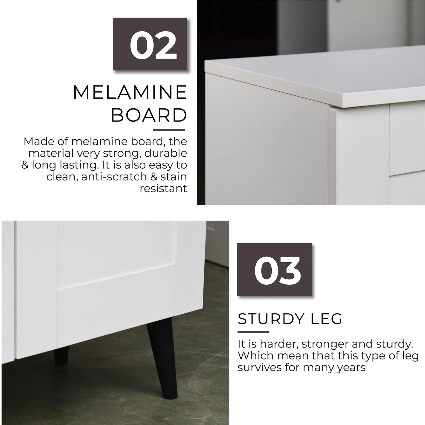TOFFO  Shoe Cabinet WHITE/GREY Td Furniture