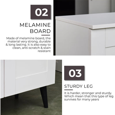 TOFFO  Shoe Cabinet WHITE/GREY Td Furniture