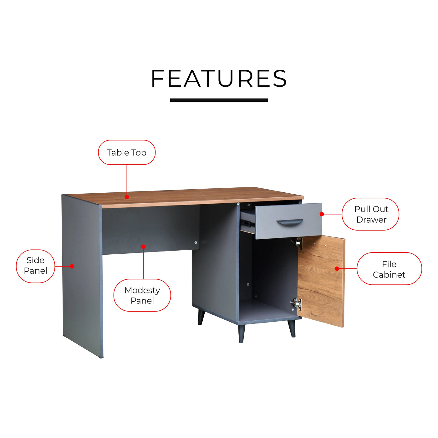 NOVA 4' Study Desk Td Furniture
