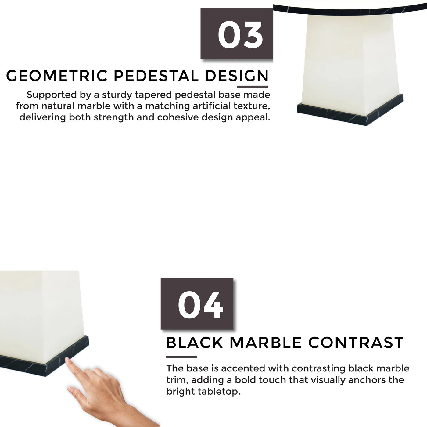 SYLVIA Marble Dining Table - Td Furniture