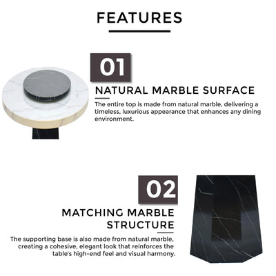 SHYANNE Natural Marble Dining Table Td Furniture