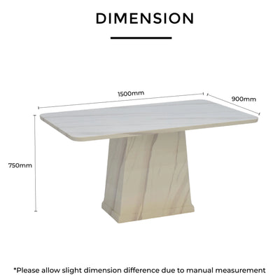 SYLANA NATURAL MARBLE  Dining Table Td Furniture