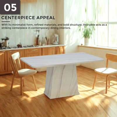 SYLANA NATURAL MARBLE  Dining Table Td Furniture