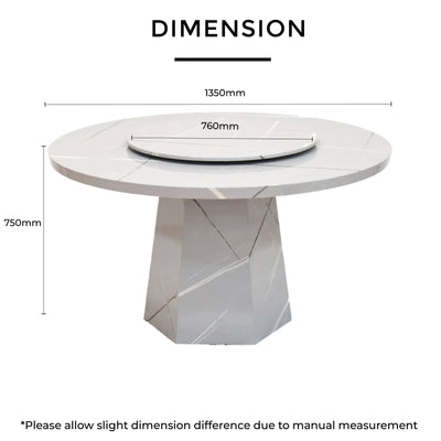 PIXY NATURAL MARBLE  Dining Table Td Furniture