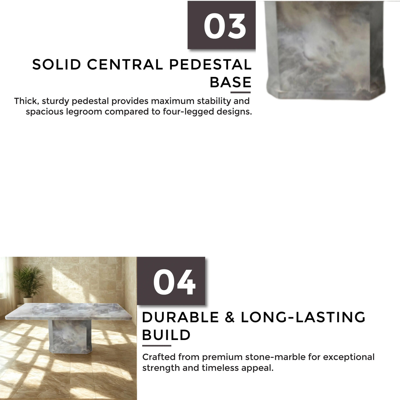 REVA Marble Dining Table Td Furniture