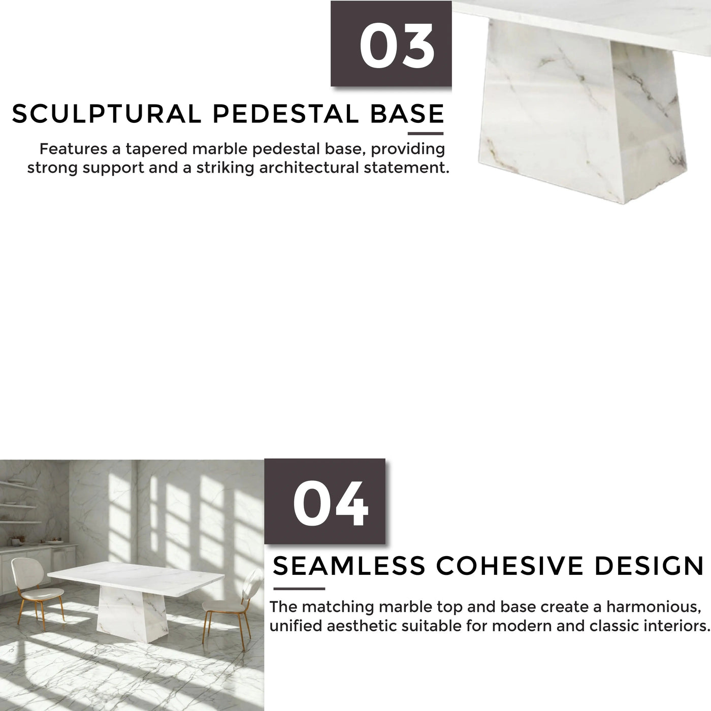 TREVA Marble Dining Table Td Furniture