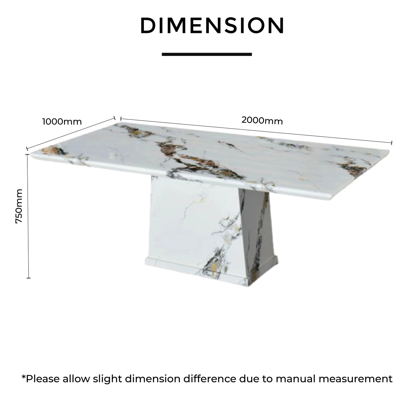 DELSA Marble Dining Table Td Furniture