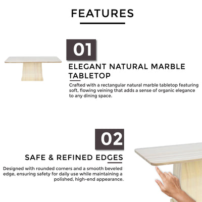HOOVER Marble Dining Table Td Furniture