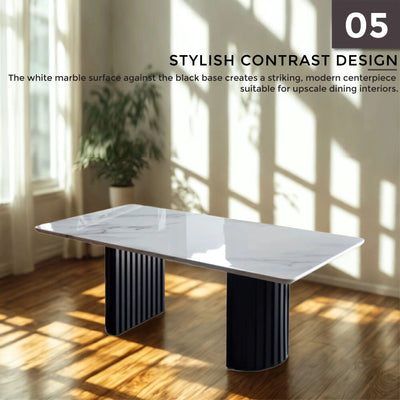 ELICE NATURAL Marble Table Td Furniture