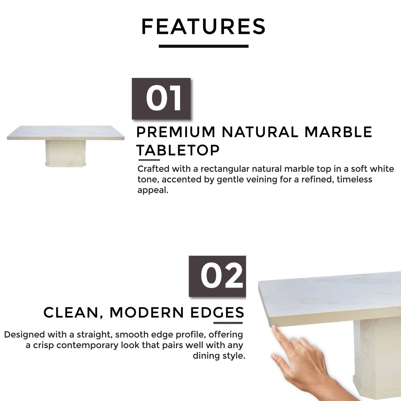 MOUNI Marble Dining Table Td Furniture