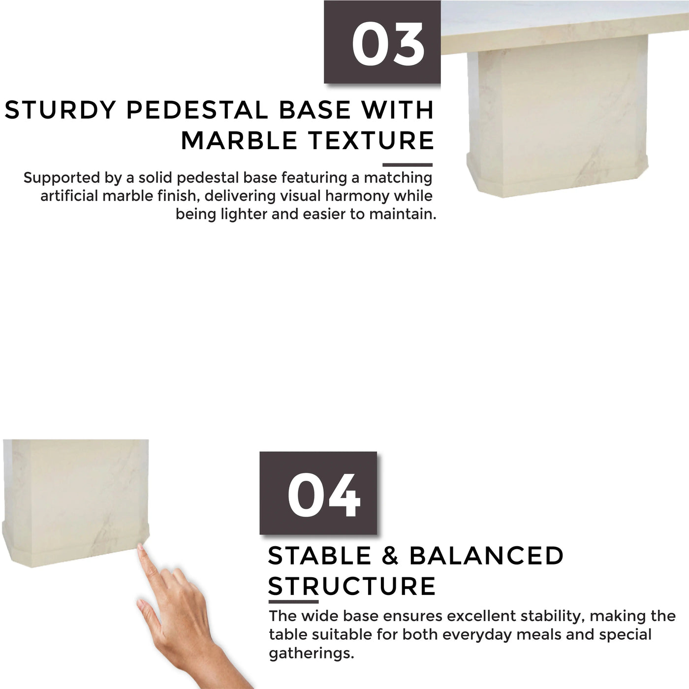 MOUNI Marble Dining Table Td Furniture